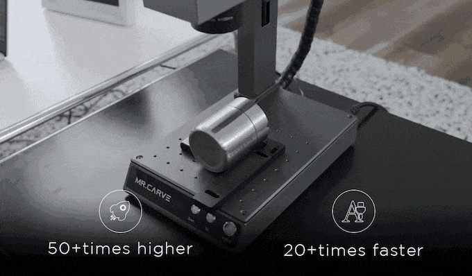 MR.CARVE M1 Pro Fiber Laser Marking Machine,All Metal Laser Engraver  Machine with(70mm*70mm), 2 in 1 Industrial Grade & Craft Grade Suitable for